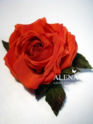 Роза "ALENA" в технике "Живой Цветок"